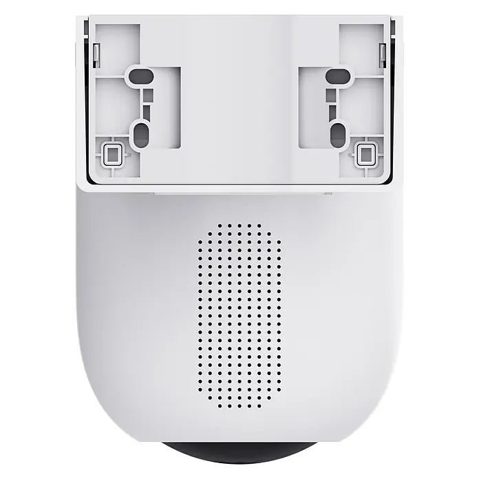 EZVIZ Cámara de vigilancia HB8 Lite Torreta - Blanco, Ángulo de detección: 90 °, Alcance de detección: 12 m - Vista superior de una cámara de seguridad blanca con ranuras de ventilación y elementos de montaje.