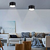 Plafón LED redondo Tanika (13 W, Ø x Al: 16 x 80 cm, Negro, Blanco cálido) | BAUHAUS