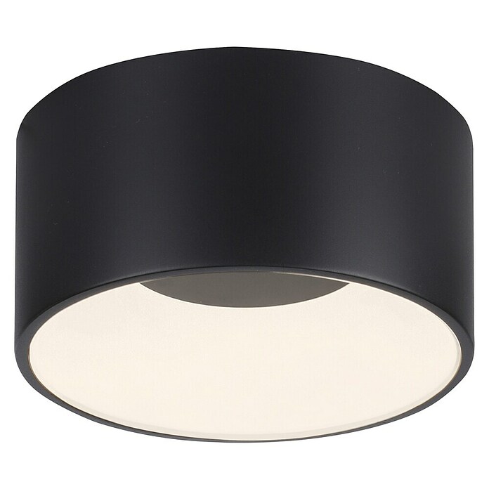 Plafón LED redondo Tanika (13 W, Ø x Al: 16 x 80 cm, Negro, Blanco cálido) | BAUHAUS