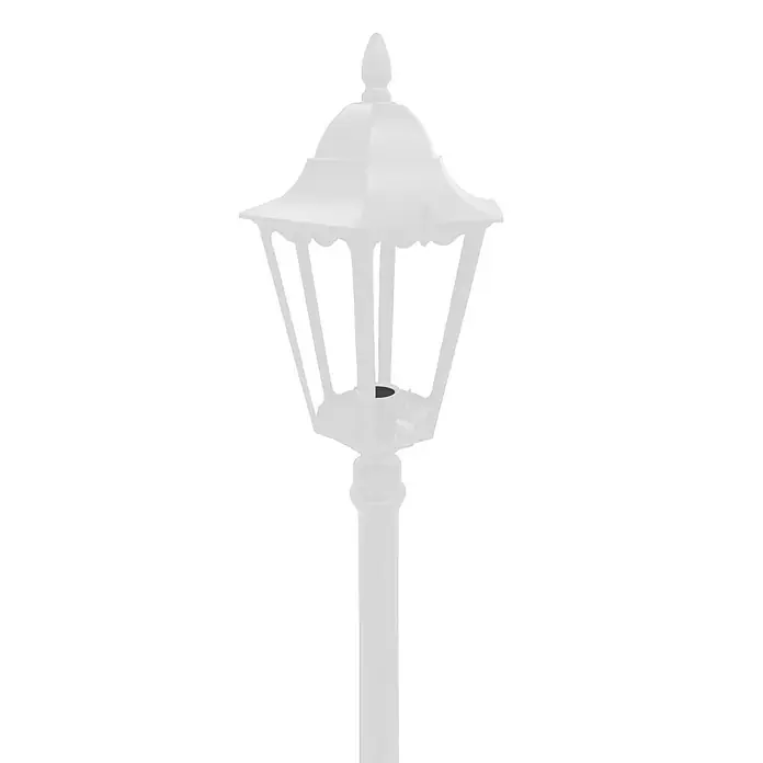 Panaled Vagg Lámpara de pie para exterior - Color del marco: Blanco, Sin bombillas - Linterna blanca decorativa de jardín, ideal para crear una iluminación ambiental para espacios exteriores. Diseño resistente para uso en exteriores.