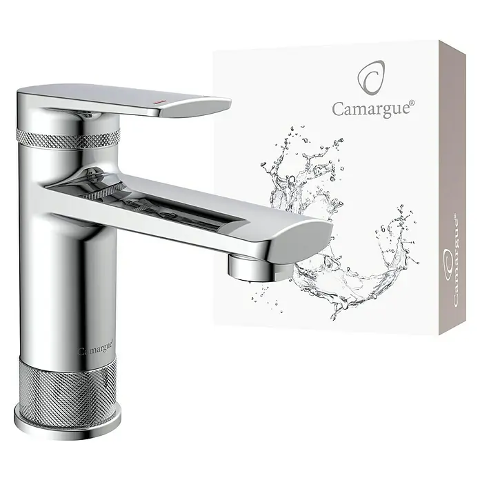 Camargue Waschtischarmatur - Ausladung Armatur: 155 mm, Chrom, Glänzend - Moderne Camargue Armatur im Chrom-Design, elegant und funktional, mit zugehöriger Verpackung, ideal für jedes Badezimmer.