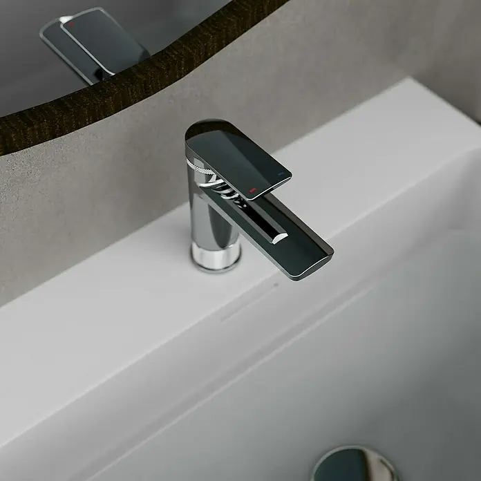 Camargue Waschtischarmatur - Ausladung Armatur: 155 mm, Chrom, Glänzend - Elegante Waschtischarmatur in Chromoptik. Das moderne Design mit klaren Linien verleiht jedem Badezimmer einen Hauch von Luxus und Funktionalität.