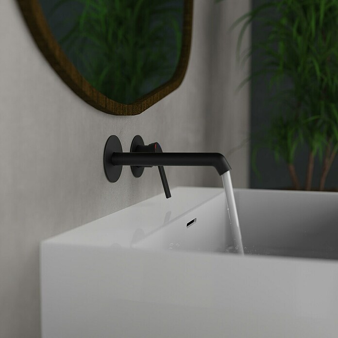 Camargue Wand-Waschtischarmatur Mallorca (Schwarz) | BAUHAUS