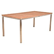 Garden Pleasure Gartentisch Denver (L x B x H: 180 x 90 x 75 cm, Teakholz, Natur/Silber) | BAUHAUS