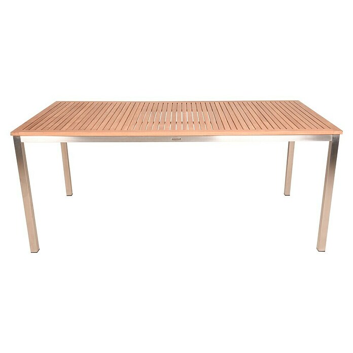 Garden Pleasure Gartentisch Denver (L x B x H: 180 x 90 x 75 cm, Teakholz, Natur/Silber) | BAUHAUS