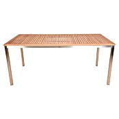 Garden Pleasure Gartentisch Denver (L x B x H: 180 x 90 x 75 cm, Teakholz, Natur/Silber) | BAUHAUS