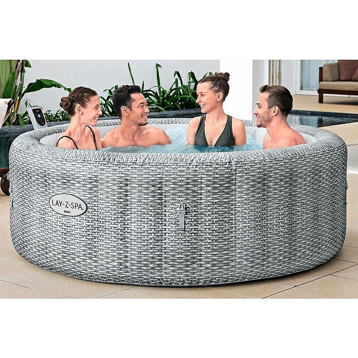 Bestway Lay-Z-Spa Prenosni masažni bazen Bali Smart AirJet™ 6  (Ø x V: 196 x 71 cm, 980 l) | Napihljivi masažni bazeni | Masažni bazeni | Bazeni | Vrt in prosti čas | Izdelki | BAUHAUS