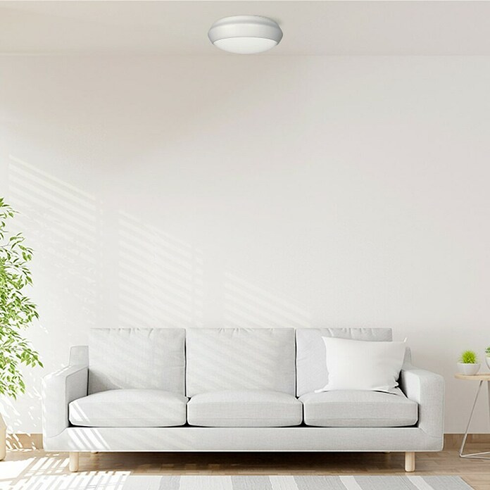 Green Tech LED stropna svetilka  (15 W, Bela, 30 cm) | 3078 - Wandleuchte Outdoor | CAJA - Outdoorleuchten Hochvolt | CAJ - Outdoorleuchten | CA - Beleuchtung | C - Elektro | BAUHAUS
