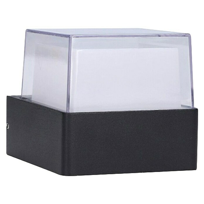 Green Tech Zidna LED svjetiljka Saturn  (5 W, D x Š x V: 90 x 105 x 85 mm, Crna, Topla bijela) | BAUHAUS