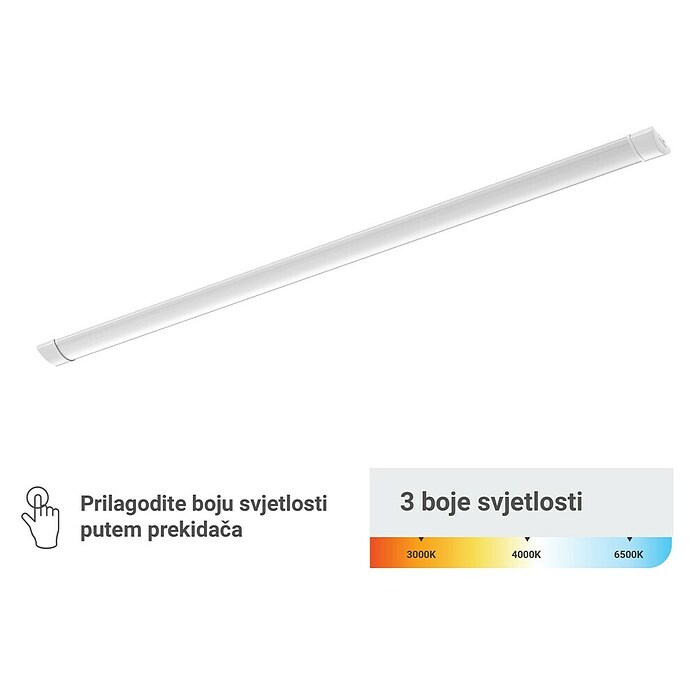 Green Tech Podelementna LED svjetiljka  (D x Š x V: 150 x 7,5 x 2,3 cm, 45 W, 220 V - 240 V) | BAUHAUS