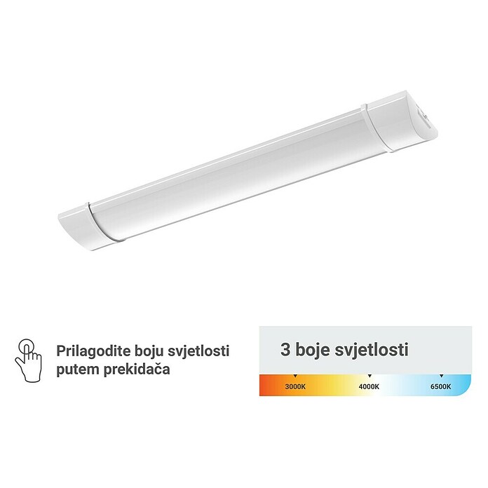 Green Tech Podelementna LED svjetiljka  (D x Š x V: 60 x 7,5 x 2,3 cm, 18 W, 220 V - 240 V) | BAUHAUS