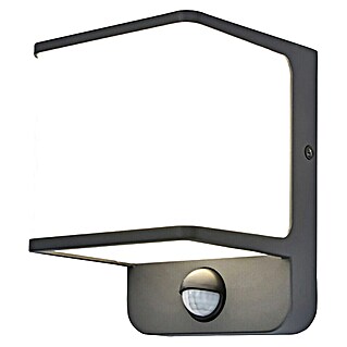 Lutec Doblo LED senzorska zunanja stenska svetilka (14 W, Do x Š x V: 10,3 x 11 x 146 cm, Temno siva)