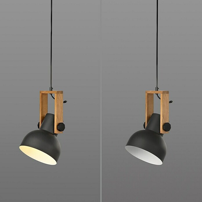 Just Light Lámpara colgante CUP 2.0 (60 W, L x An x Al: 26 x 16 x 120 cm, Negro, E27, 1 ud.) | BAUHAUS