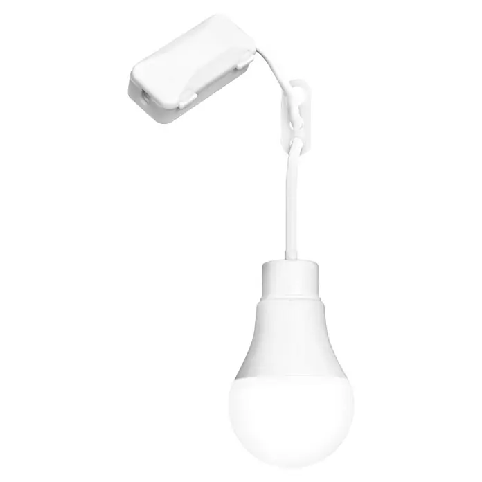 Osram Bombilla LED Renovation - 10 W, 1 ud. - Primer plano de una lámpara de escritorio LED blanca y minimalista con cuello flexible y capacidad de carga USB sobre fondo negro.