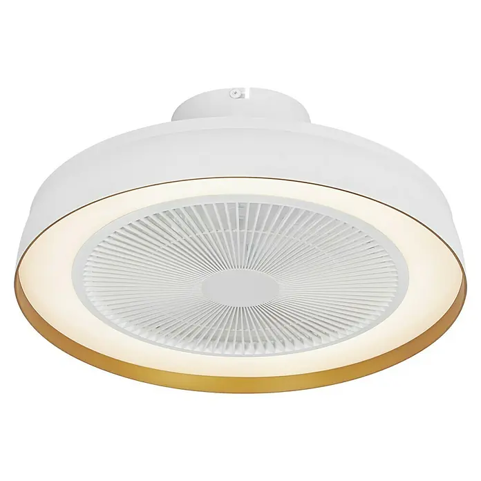 Osram Ventilador de techo Ceiling Fan Compact - Blanco, 48 cm, 49 W, Blanco cálido - Lámpara de techo moderna con ventilador integrado e iluminación LED, perfecta para crear un ambiente elegante y refrescar la habitación.