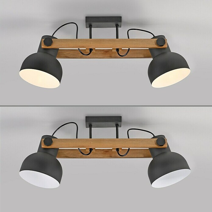 Just Light Regleta CUP 2.0 (60 W, Negro, E27) | BAUHAUS