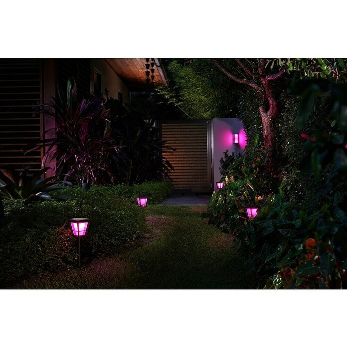 Philips Hue Impress LED-Wandleuchte (16 W, L x B x H: 14,1 x 12 x 24 cm, Schwarz, RGBW) | BAUHAUS