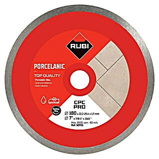 Rubi Disco de corte de diamante PRO CPC (Diámetro disco: 180 mm, Apto para: Gres porcelánico, 1 ud.)