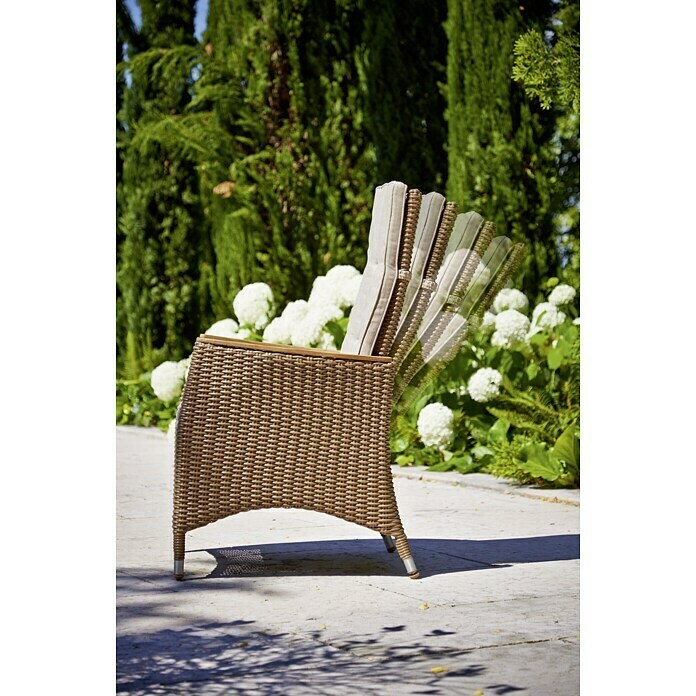 Sunfun Janina Garten-Positionssessel65 cm, Polyrattan, Caramel, Mit Auflage Unknown