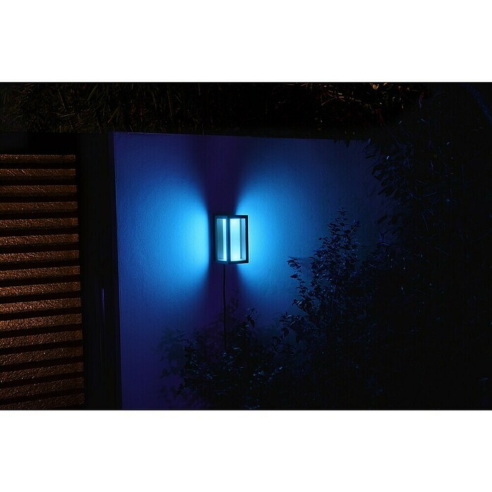 Philips Hue Impress LED-Wandleuchte (16 W, L x B x H: 14,1 x 12 x 24 cm, Schwarz, RGBW) | BAUHAUS