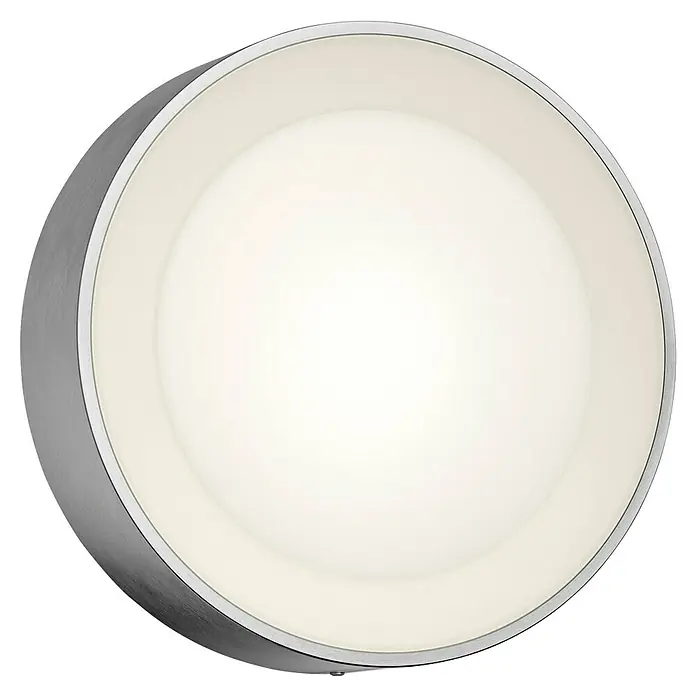 Philips Hue LED-Außenwandleuchte White & Color Ambiance Daylo - 15 W, 22 x 22 x 7,6 cm, Silber, IP44 - Ein rundes, dimmbares LED Panel mit silbernem Rahmen zur Decken- und Wandmontage. Das Panel sorgt für eine gleichmäßige und blendfreie Ausleuchtung.