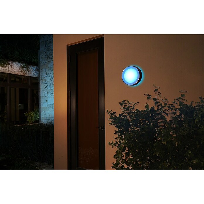 Philips Hue LED-Außenwandleuchte (1-flammig, 15 W, Lichtfarbe: RGBW, IP44, Schwarz)