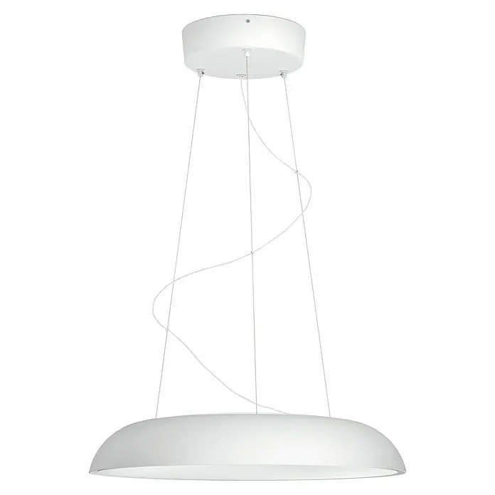 Philips Hue LED-Pendelleuchte rund White Ambience Amaze - 25 W, Ø x H: 43,4 x 150 cm, Weiß - Moderne Pendelleuchte in Weiß mit spiralförmigem Design. Die Lampe ist ein echter Hingucker und sorgt für angenehmes Licht im Raum.