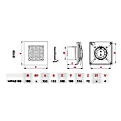 Stenski ventilator Pulsar WPAB100Z  (Bela, 100 mm) | Kuhinjski ventilatorji | Prezračevanje | Kuhinje | Izdelki | BAUHAUS