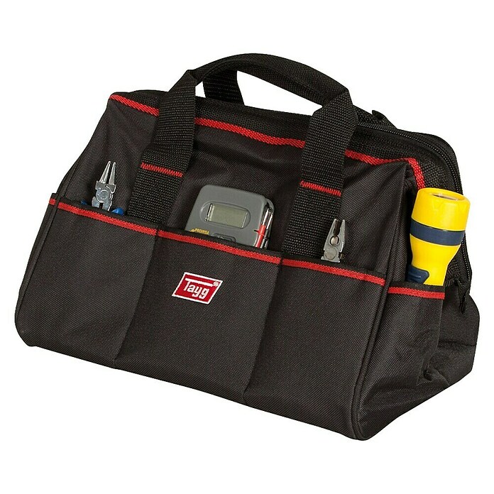 Tayg Bolsa para herramientas BN-1 (L x An x Al: 34,5 x 22 x 22,5 cm, Negro/Rojo, Poliéster) | BAUHAUS