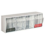 Organizador con gavetas extraíbles (Número de compartimentos: 4, Transparente)
