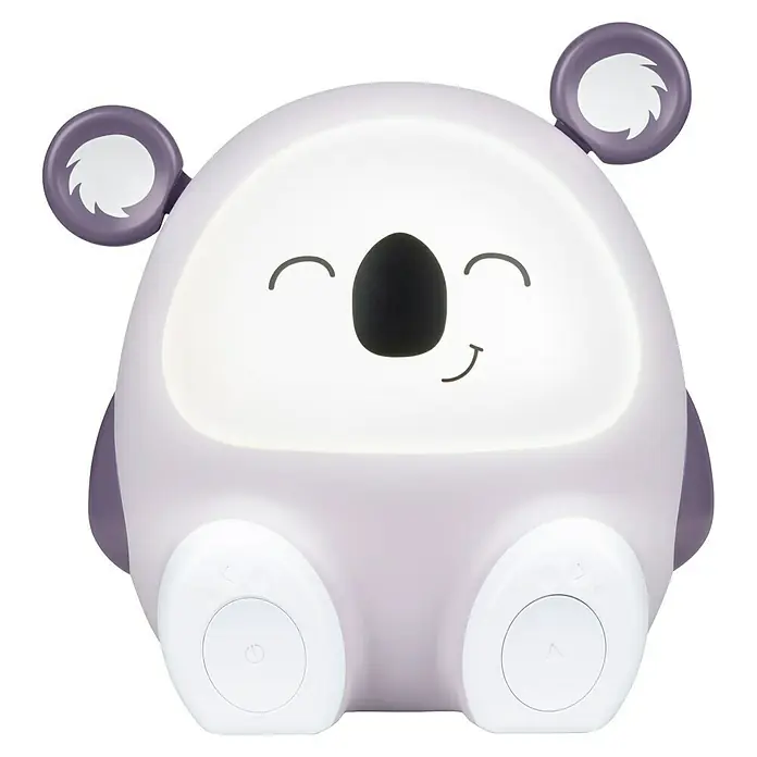 Altavoz Bluetooth Coco Koala - Violeta, 15 W - Lámpara de noche de koala para la habitación de los niños, con una luz suave y un ambiente tranquilo para la hora de dormir.