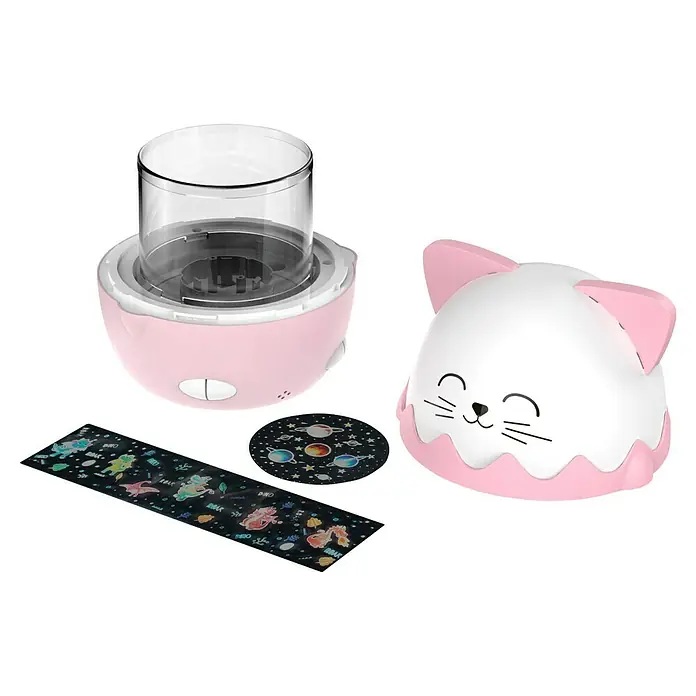 Lámpara de sobremesa LED Mía Gato - Rosa, RGBW - Imagen de un calientabiberones multifuncional con proyector diseñado para la facilidad de uso y el entretenimiento del bebé.