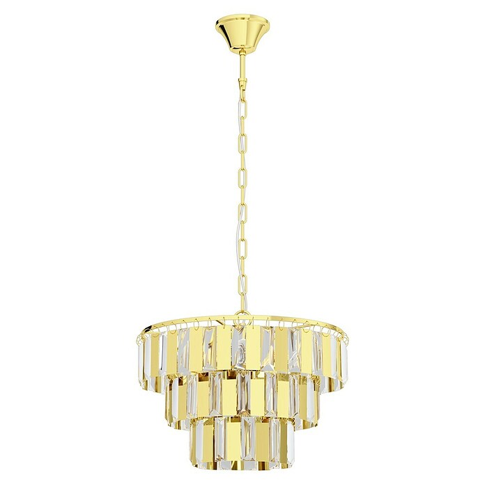 Eglo Lámpara colgante redonda Erseka (40 W, Ø x Al: 38,5 x 130 cm, Oro, E14) | BAUHAUS