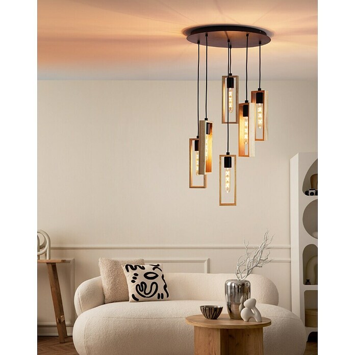Eglo Lámpara colgante Littleton (240 W, Ø x Al: 50 x 150 cm, Negro, E27) | BAUHAUS