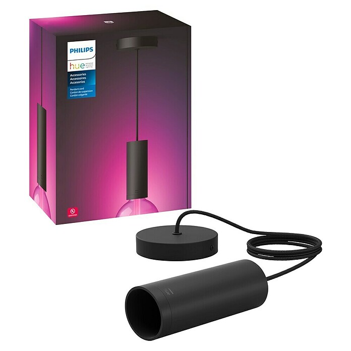 Philips Hue Pendelleuchte Kordel (Schwarz, E27, 1 500 mm) | BAUHAUS