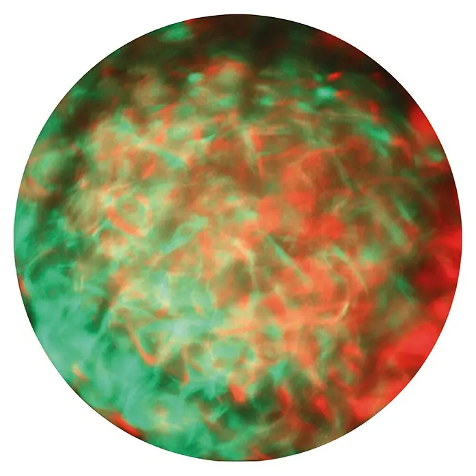 Lámpara LED decorativa Laser Light - Negro, Color de luz: Multicolor, IP44 - Estallido de color redondo y vibrante en tonos verdes y rojos, que transmite una sensación de movimiento dinámico y energía creativa.