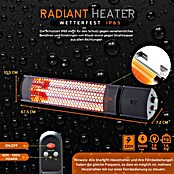 Starlyf Wandheizstrahler Radiant Heater (2.000 W, IP65, Außen, Schwarz) | BAUHAUS