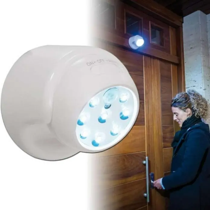 LED-Bewegungsmelder Vigilamp - Weiß, Außen - LED-Sicherheitsleuchte für den Innenbereich, kabellos und einfach zu installieren. Ideal für dunkle Bereiche in Ihrem Haus.