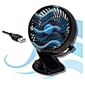 Tischventilator Fast Fan (Schwarz, L x B x H: 9,6 x 15 x 18,5 cm, Akkubetrieben)