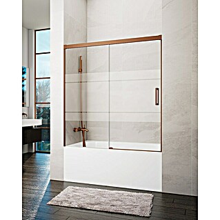 GME Mampara para bañera Basic (An x Al: 160 x 150 cm, Vidrio serigrafiado, Cobre)