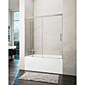 GME Mampara para bañera Basic (An x Al: 160 x 150 cm, Vidrio transparente, Níquel) | BAUHAUS