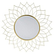 Spiegel rund Sonne (Durchmesser: 50 cm, Gold, Metall)
