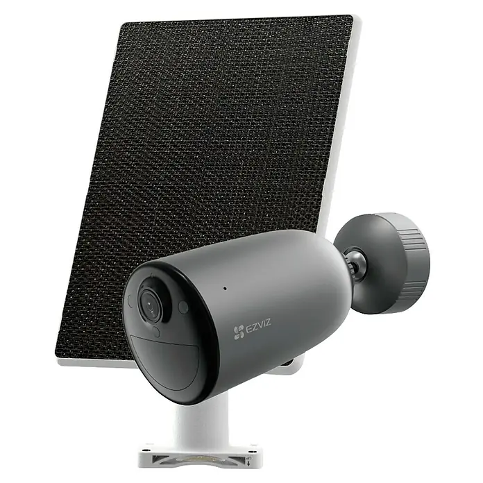 EZVIZ Cámara de vigilancia solar Visiona - Negro, Ángulo de detección: 130 °, Alcance de detección: 15 m - Cámara de seguridad EZVIZ con panel solar, que proporciona energía autosuficiente y vigilancia fiable 24/7.