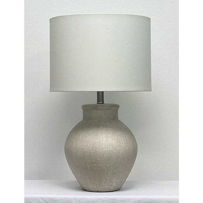 Lámpara de sobremesa de cerámica (40 W, L x An x Al: 36 x 36 x 56 cm, Blanco, E27) | BAUHAUS