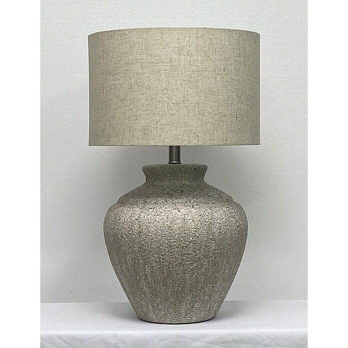 Lámpara de sobremesa de cerámica (40 W, L x An x Al: 36 x 36 x 56 cm, Beige, E27) | BAUHAUS
