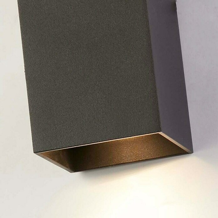 Searchlight Wandlamp Square Up & Down Light (Zwart, GU10, l x b x h: 6,7 x 6,7 x 9,5 cm) | BAUHAUS