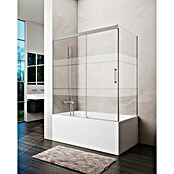 GME Mampara para bañera Basic (L x An x Al: 75 x 160 x 150 cm, Vidrio serigrafiado, Níquel) | BAUHAUS