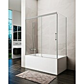GME Mampara para bañera Basic (L x An x Al: 70 x 165 x 150 cm, Vidrio transparente, Níquel) | BAUHAUS