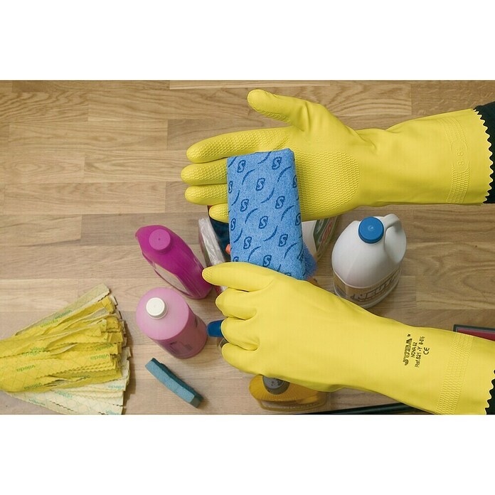 Juba Guantes de trabajo 621Y (Talla del guante: 7, Amarillo, 2 ud.) | BAUHAUS