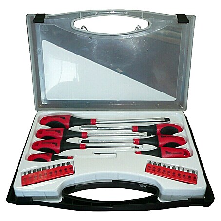 Set de destornilladores y 20 puntas (7 pzs.)